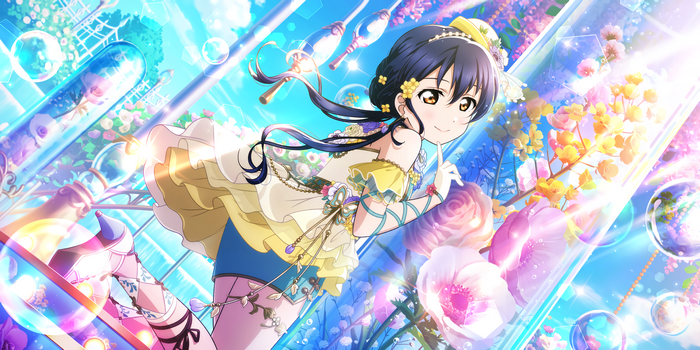 Sonoda Umi from Love Live! in a floral dress