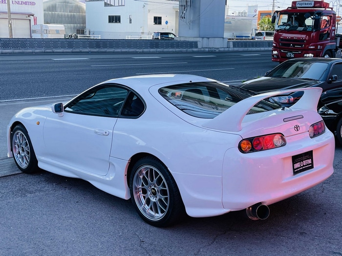 White Toyota Supra MK4 with BBS wheels