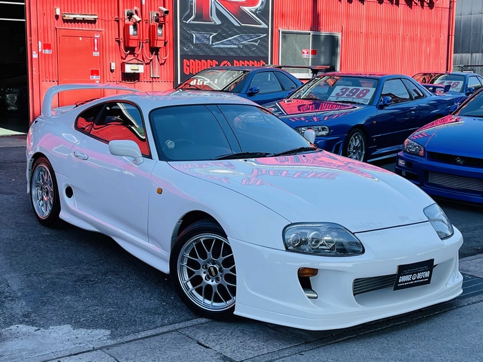White Toyota Supra A80 with BBS wheels