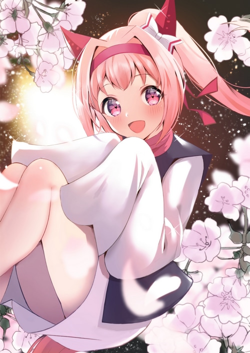 Haru Urara Cosplay with Cherry Blossoms