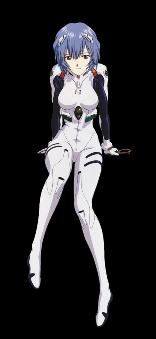 Rei Ayanami in a white plugsuit
