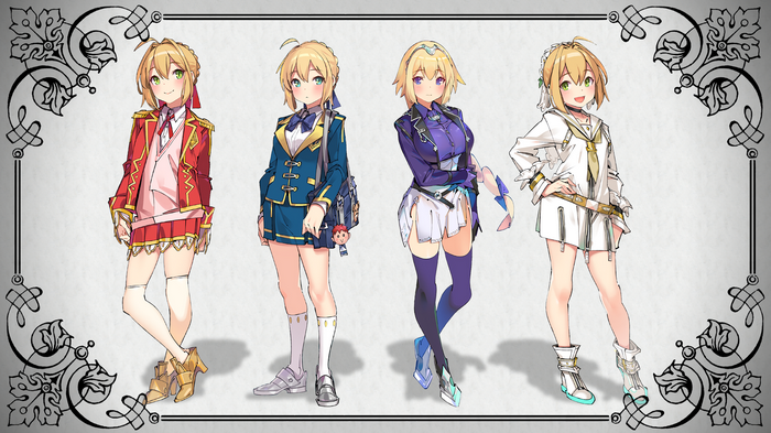 Fate Series Characters in Different Outfits