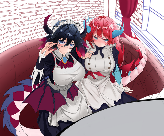 House Dragonmaid and Kitchen Dragonmaid Yu-Gi-Oh! fan art