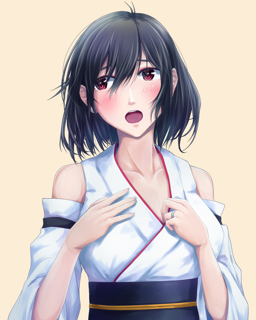 Yamashiro from Kantai Collection in Japanese clothes