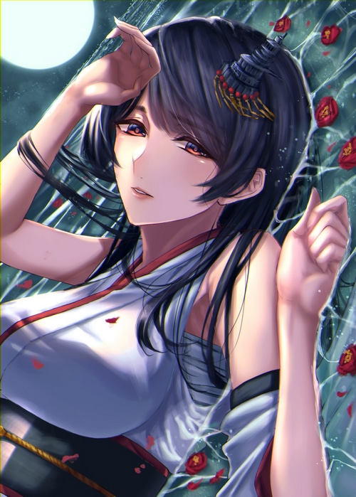 Fusou from Kantai Collection in Japanese clothes