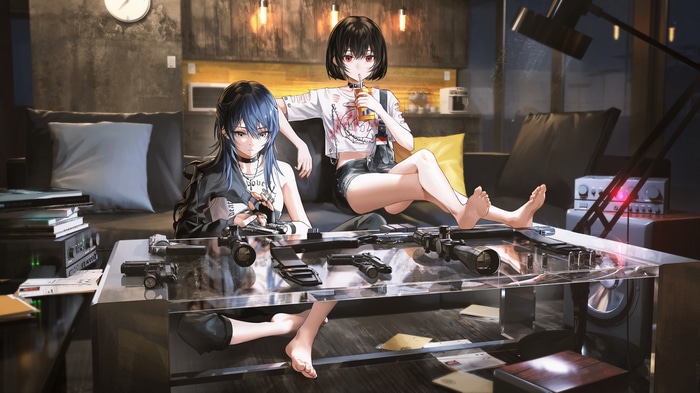 4K Anime Girls with Weapons
