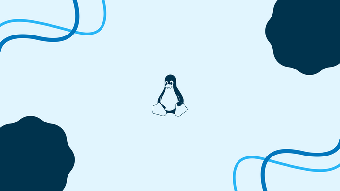 Tux the Linux Penguin Mascot on a Light Blue Background