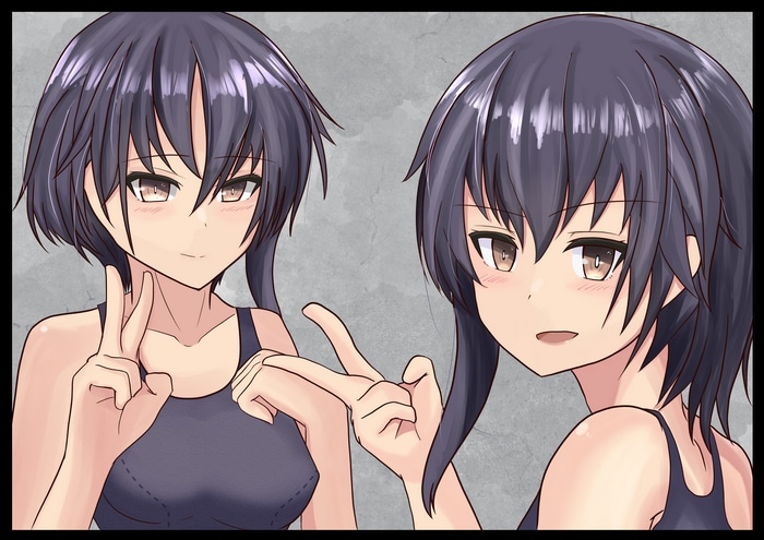 Kantai Collection I-13 and I-14 in Swimwear