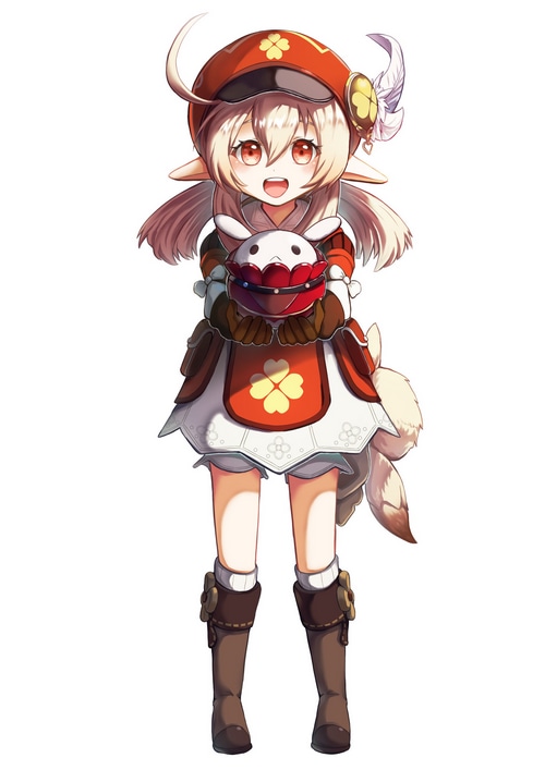 Klee from Genshin Impact holding a toy