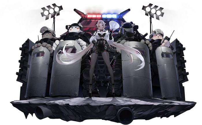 Azur Lane Kronshtadt and riot police mechs