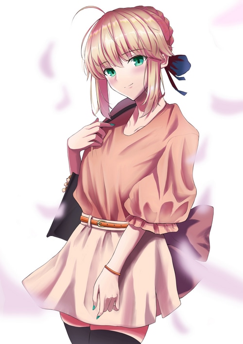 Saber Artoria Pendragon in an alternate costume from Fate/Grand Order