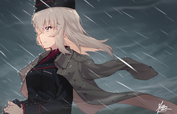 Erika Itsumi in the rain