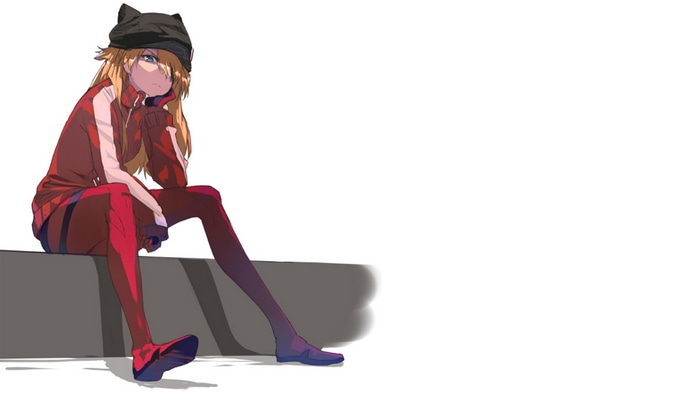 Asuka Langley Soryu in red tracksuit