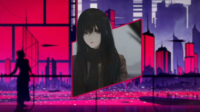 Aoi Ogata, original character in a city