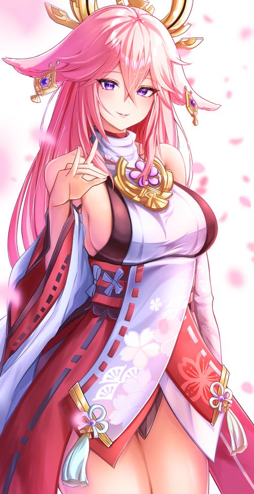 Yae Miko from Genshin Impact fan art