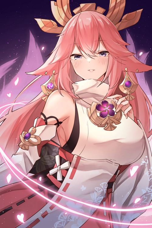 Yae Miko from Genshin Impact fan art