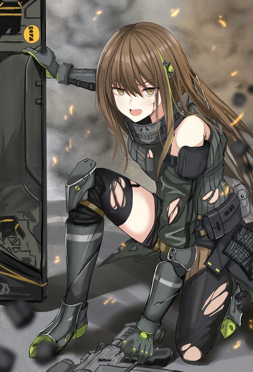 M4A1 from Girls Frontline in battle