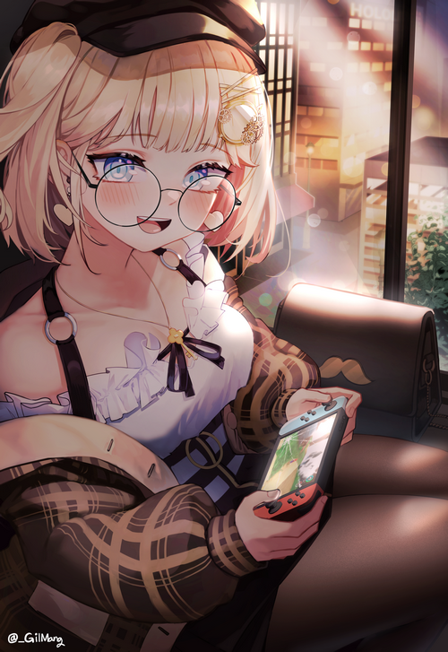 Watson Amelia Playing Nintendo Switch