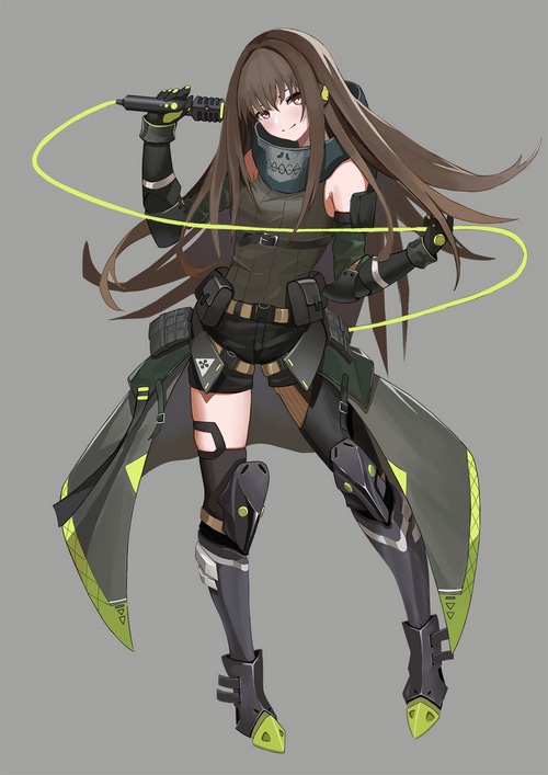 M4A1 from Girls Frontline holding a jump rope