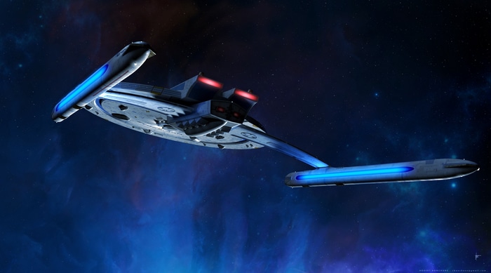 USS Centaur Star Trek Ship in Space