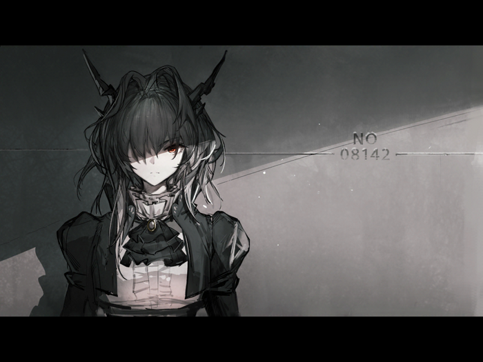 Talulah from Arknights with horns