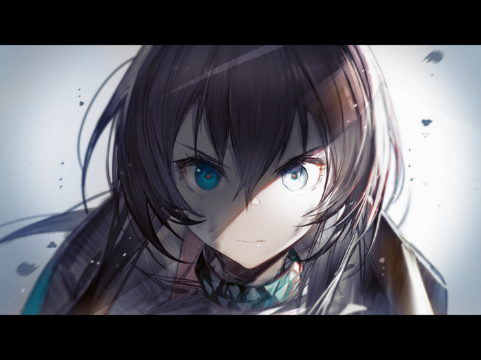 Amiya from Arknights with striking blue eyes