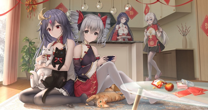 Honkai Impact 3rd characters celebrating Lunar New Year