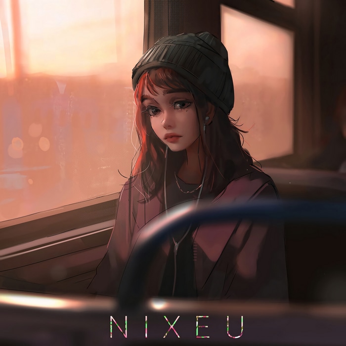 Nixeu wearing a hat looking out a window