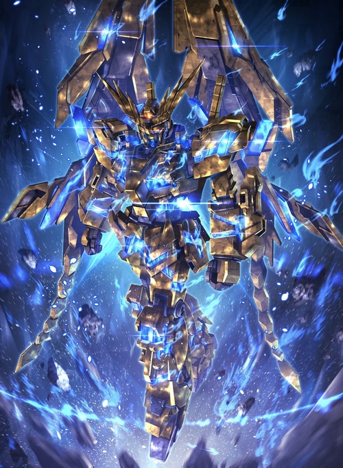 Gundam Unicorn Phenex in Blue Energy