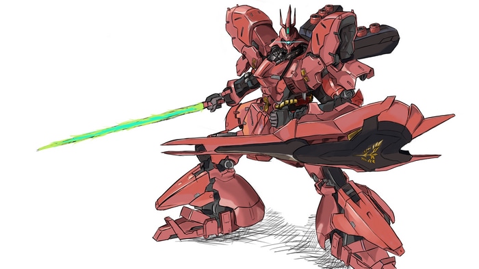4K Sazabi Mobile Suit Gundam fan art