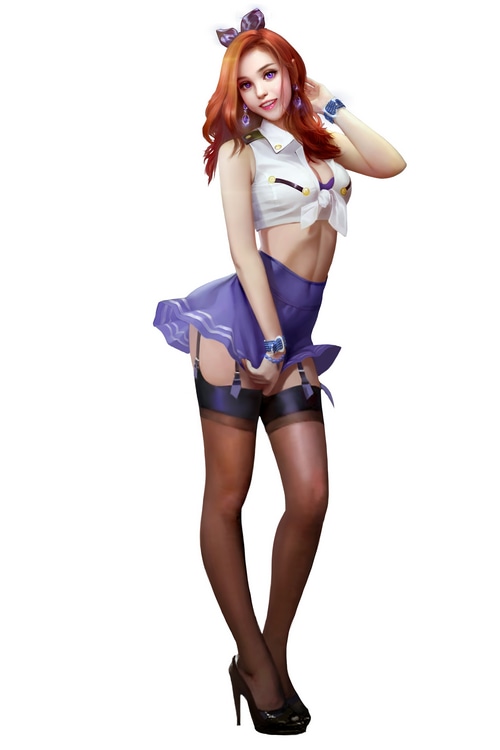 Pinup illustration of a woman in a sailor outfit