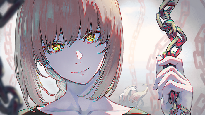 Makima from Chainsaw Man with chains