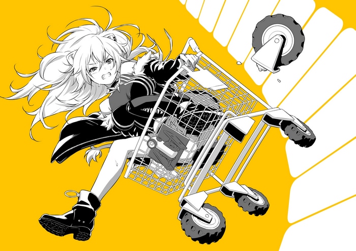 Shishiro Botan with a Shopping Cart