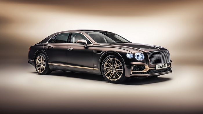 Bentley Flying Spur in a studio setting