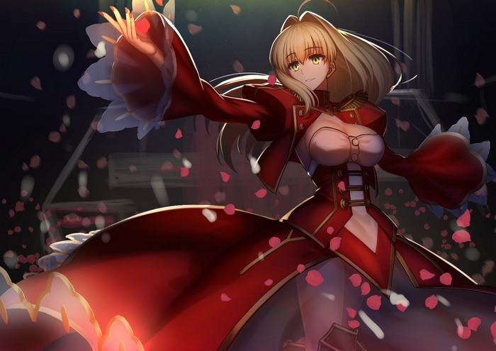 Nero Claudius from Fate series in red dress