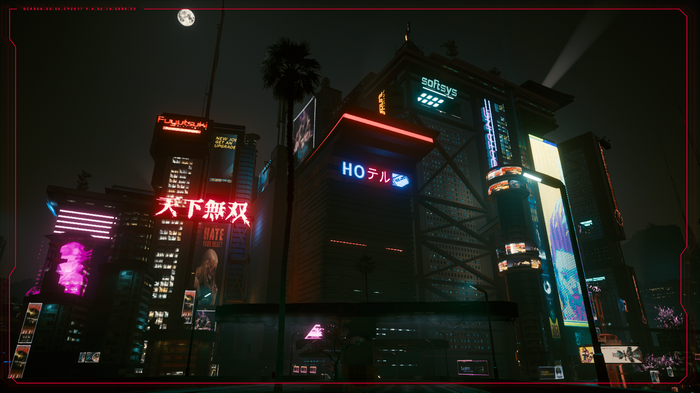 Cyberpunk 2077 Night City Neon Buildings