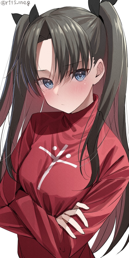 Tohsaka Rin from Fate/Stay Night in red outfit