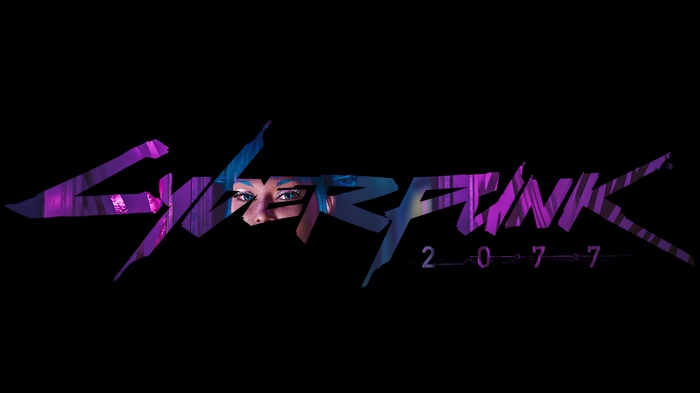Cyberpunk 2077 logo with a woman's eyes