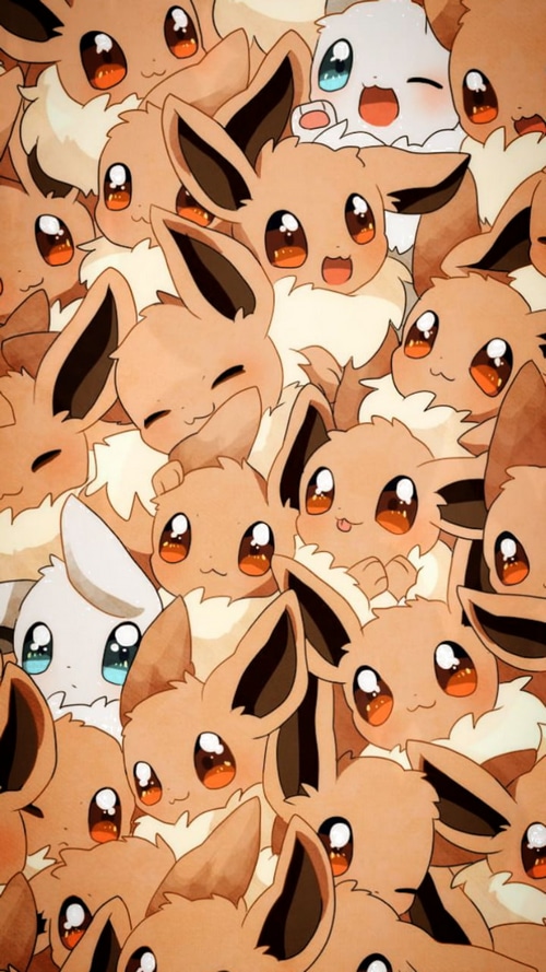 A Pile of Adorable Eevee Pokémon
