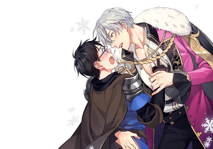 Yuuri Katsuki and Victor Nikiforov from Yuri!!! On Ice