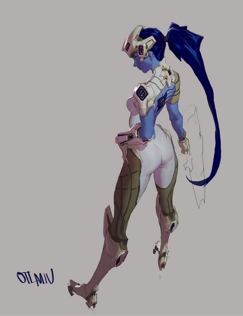 Widowmaker from Overwatch fantasy art