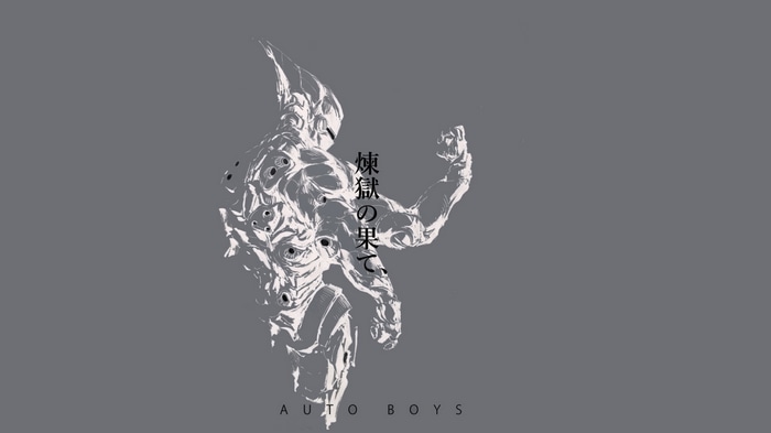 Ching Yeh artwork with Japanese text and "AUTO BOYS"