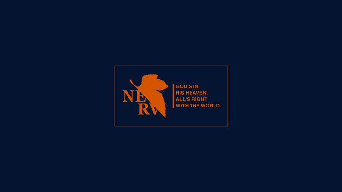 Neon Genesis Evangelion NERV logo with quote
