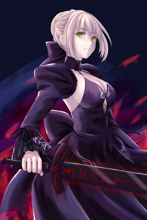 Saber Alter with Excalibur from Fate/Stay Night