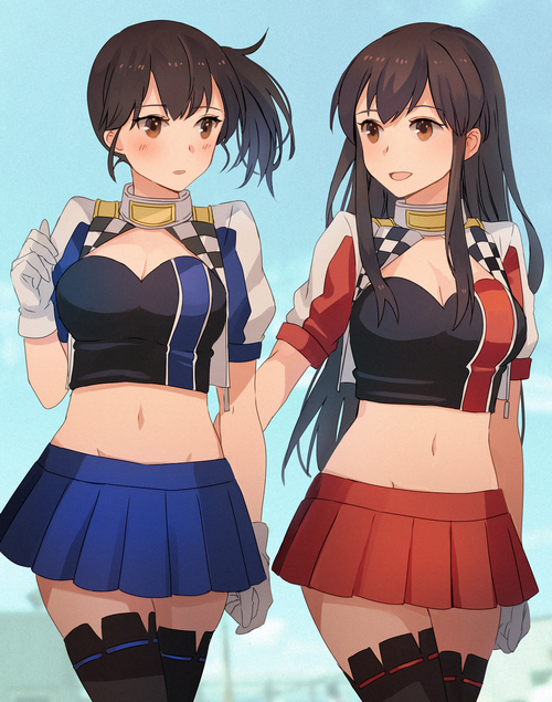 Kaga and Akagi from Kantai Collection fan art