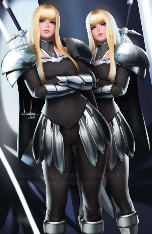 Beth and Alicia from Claymore by Moonlen Jack
