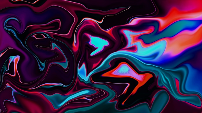 4K Abstract Fluid Liquid Shapes