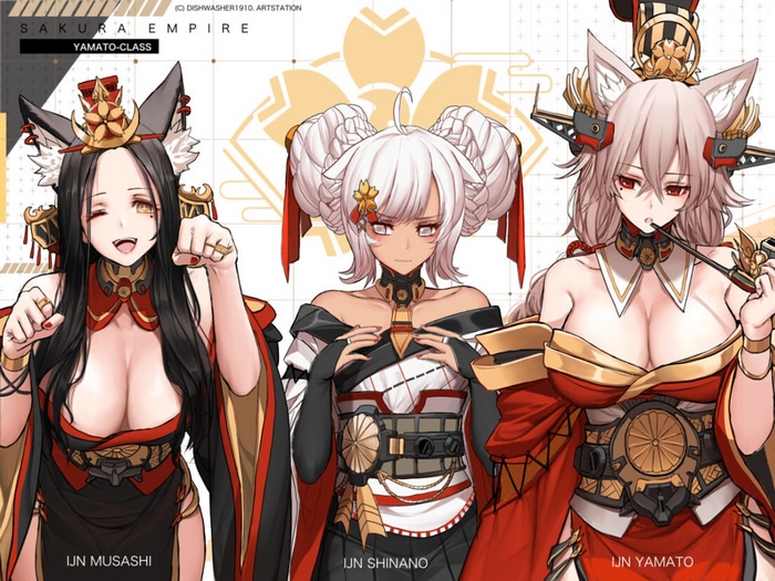 Sakura Empire Yamato-Class: IJN Musashi, IJN Shinano, IJN Yamato