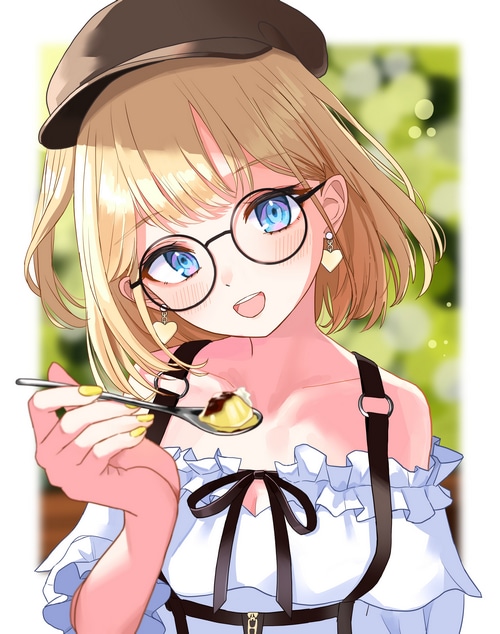 Watson Amelia eating pudding