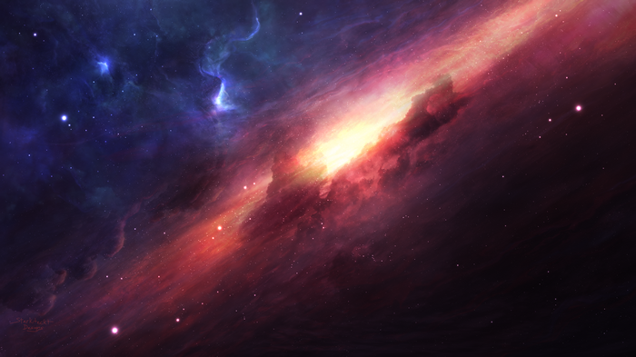 4K Nebula and Stars by Starkiteckt